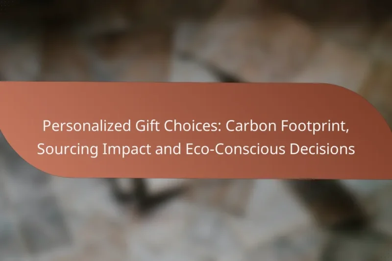 Personalized Gift Choices: Carbon Footprint, Sourcing Impact and Eco-Conscious Decisions