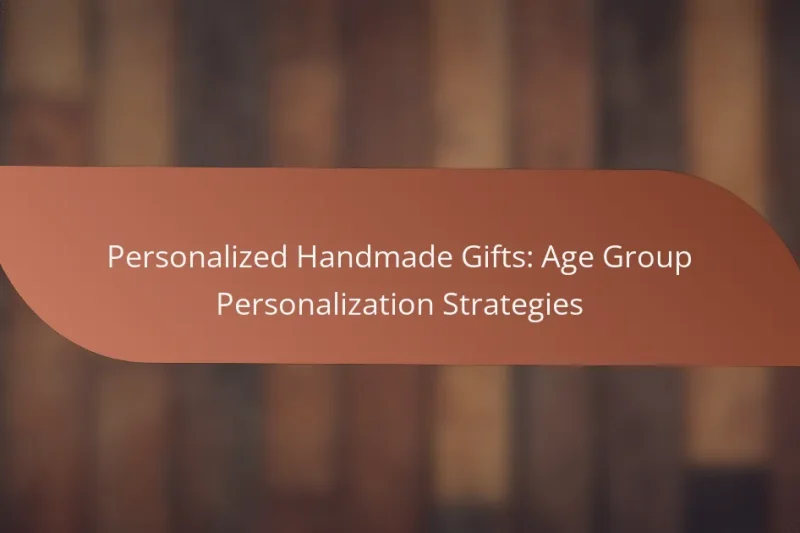 Personalized Handmade Gifts: Age Group Personalization Strategies
