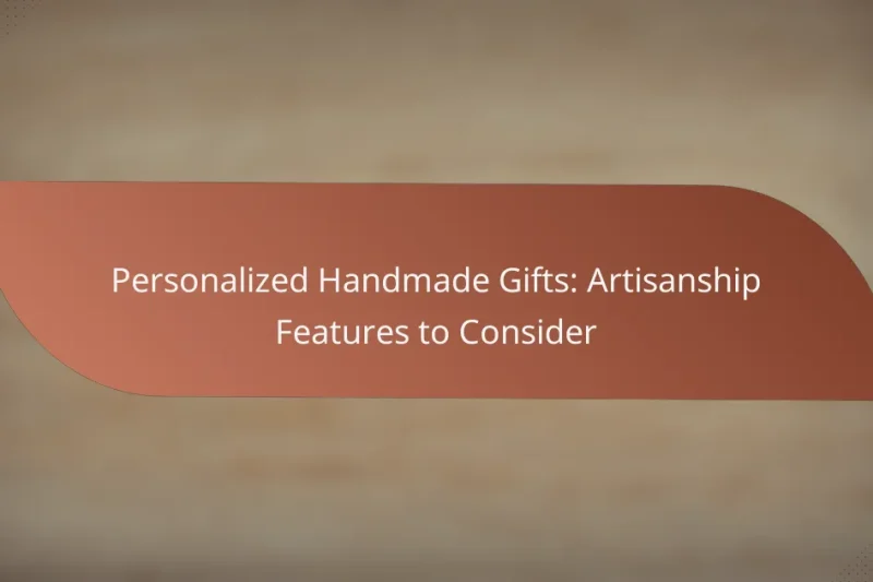 Personalized Handmade Gifts: Artisanship Features to Consider