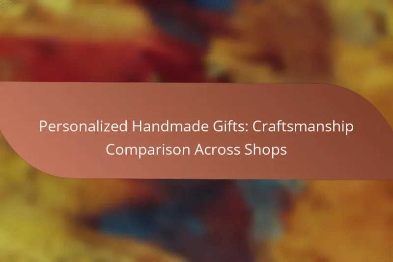 Personalized Handmade Gifts: Craftsmanship Comparison Across Shops