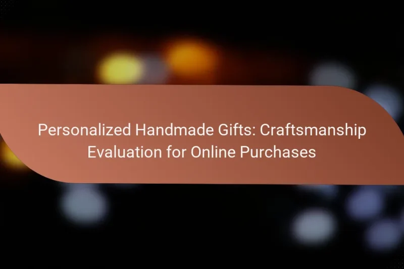 Personalized Handmade Gifts: Craftsmanship Evaluation for Online Purchases