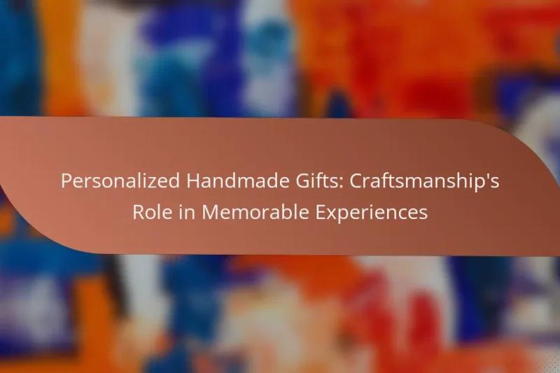 Personalized Handmade Gifts: Craftsmanship’s Role in Memorable Experiences