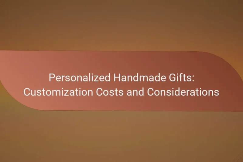 Personalized Handmade Gifts: Customization Costs and Considerations