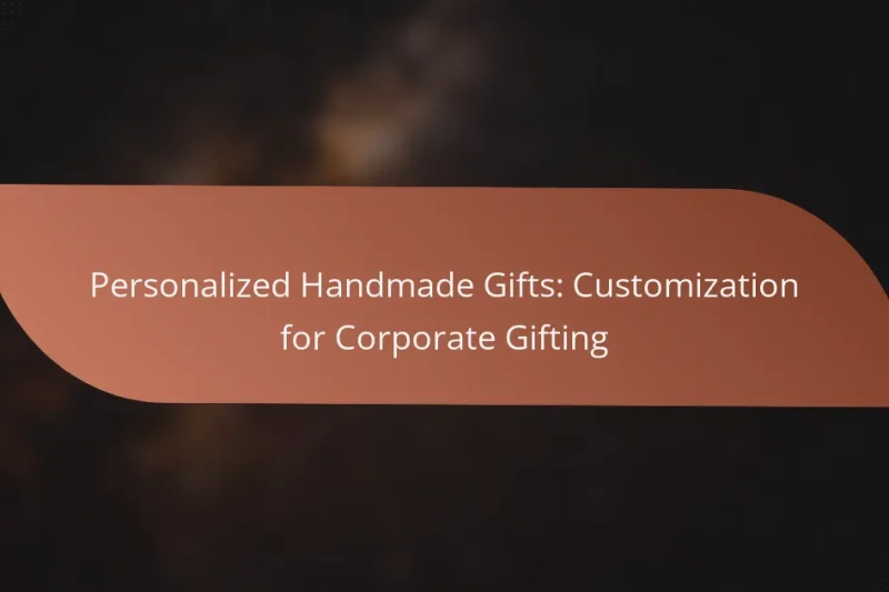 Personalized Handmade Gifts: Customization for Corporate Gifting