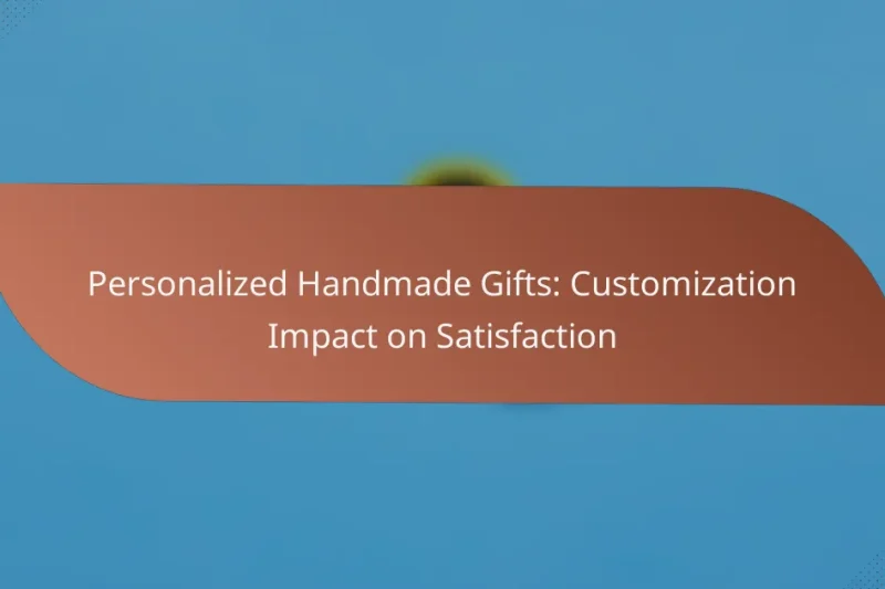 Personalized Handmade Gifts: Customization Impact on Satisfaction