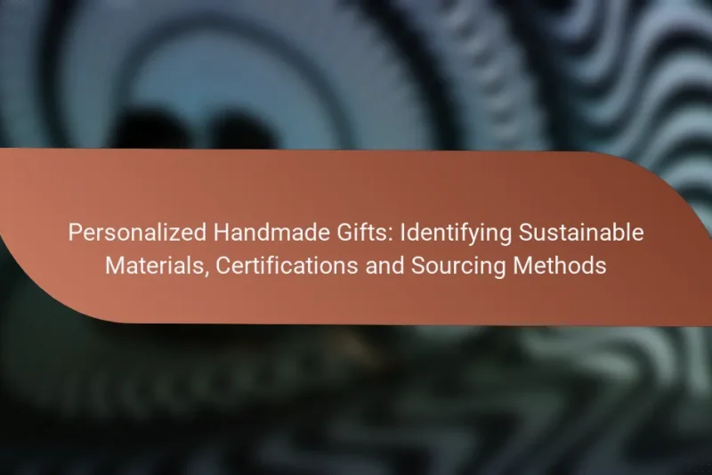 Personalized Handmade Gifts: Identifying Sustainable Materials, Certifications and Sourcing Methods
