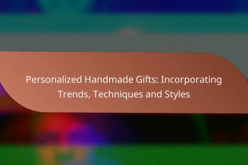 Personalized Handmade Gifts: Incorporating Trends, Techniques and Styles
