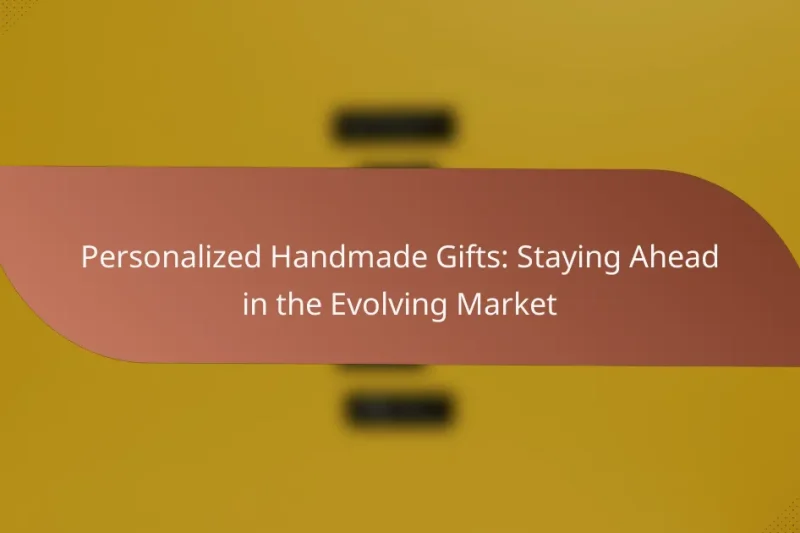 Personalized Handmade Gifts: Staying Ahead in the Evolving Market
