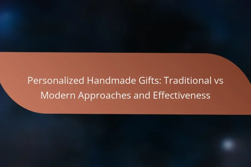 Personalized Handmade Gifts: Traditional vs Modern Approaches and Effectiveness